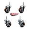 Service Caster 3 Inch Maroon Polyurethane Wheel Swivel 58 Inch Threaded Stem Caster Set 2 Brakes SCC SCC-TS20S314-PPUB-MRN-58212-2-TLB-2 - alternate 2